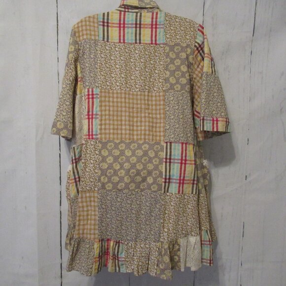 New April Cornell Kimono XS Floral Patchwork Honey Bee Cover Up Cardigan - Picture 6 of 10